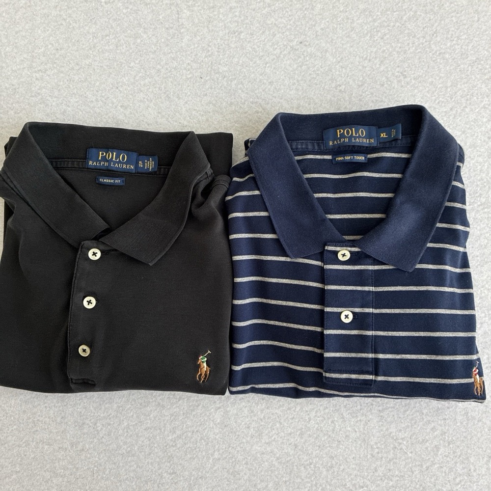 Polo Ralph Lauren Lot of Two Bundle Mens Pima and Classic Fit Polos XL Preppy